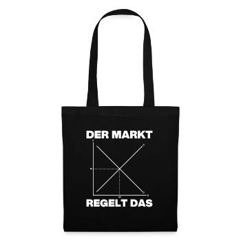 Der Markt regelt das - Visual design - Stoffbeutel - Schwarz - Vorne