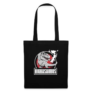 Highasaurus High Dino Marihuana Raucherdinosaurier - Stoffbeutel - Schwarz - Vorne