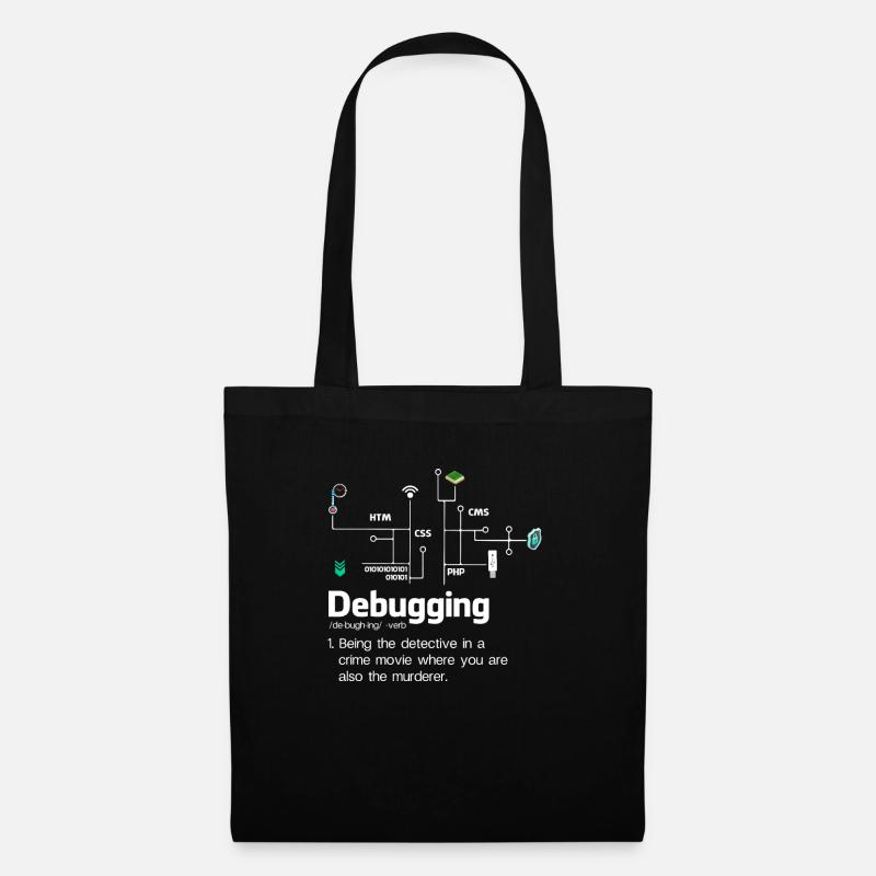 Debugging -Definition von Cybersicherheit Cybersic - Stoffbeutel - Schwarz