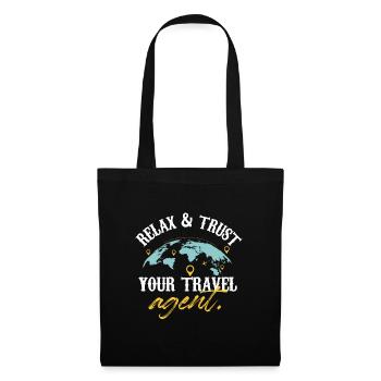 Relax And Trust Your Travel Agent vacation Planner - Tote Bag - black - Front