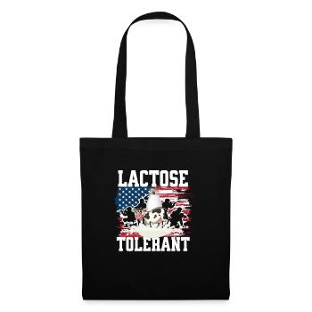 Toleranter patriotischer Pro -Milchlaktose Laktose - Stoffbeutel - Schwarz - Vorne