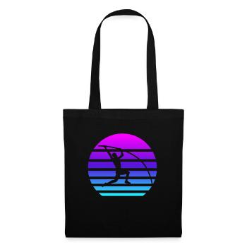 Stabhochsprung Vaporwave Stabhochsprung Stabhochsp - Stoffbeutel - Schwarz - Vorne