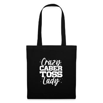 Crazy Caber Toss Lady Tree Trunk Thrower - Tote Bag - black - Front