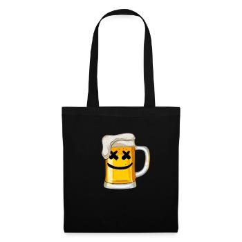 X Eyes Biertrinker, der Männerbier trinkt - Stoffbeutel - Schwarz - Vorne