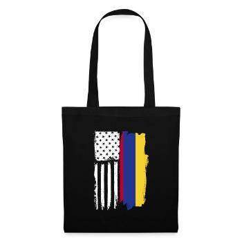 Kolumbien-amerikanische Flagge kolumbianischer Ame - Stoffbeutel - Schwarz - Vorne