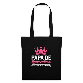 Papa De Quinceanera Scan For Payment 5th Birthday - Tote Bag - black - Front