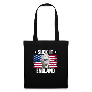 Suck It England Thomas Jefferson 4. Juli - Stoffbeutel - Schwarz - Vorne