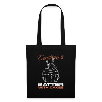Tout est mieux avec Cakes Cake Artist - Sac en tissu - noir - Devant