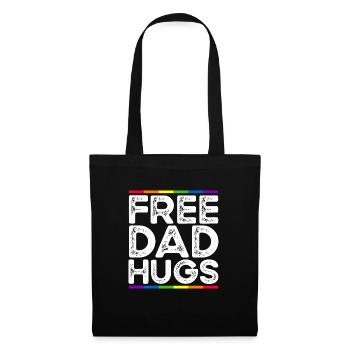 Kostenlose Papa-Umarmungen LGBTQ Regenbogen LGBTQ - Stoffbeutel - Schwarz - Vorne