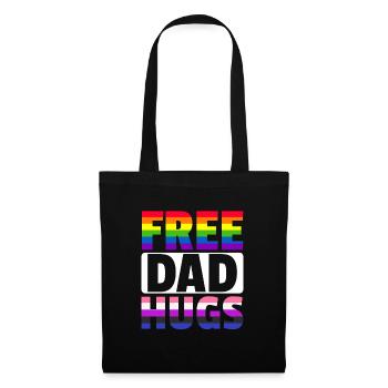 Kostenlose Papa-Umarmungen LGBTQ Regenbogen LGBTQ - Stoffbeutel - Schwarz - Vorne