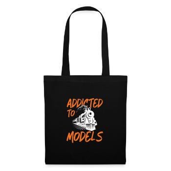 addicted to models Design for a lover of train - Tote Bag - black - Front
