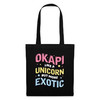 okapi like a unicorn but more exotic design - Tote Bag - black - Front
