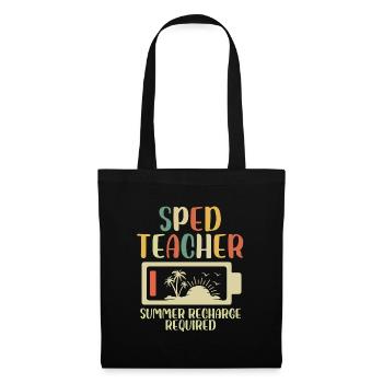 accéléré enseignant recharge d’été nécessaire Design - Sac en tissu - noir - Devant
