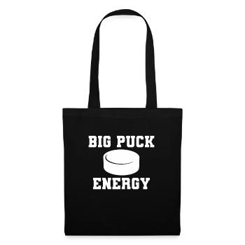 Big Puck Energy Hockey Fan Joueur de hockey Big Puck - Sac en tissu - noir - Devant