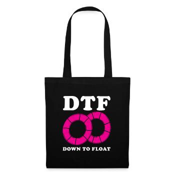 DTF descendant à flotteur Conception d’un tubing de rivière - Sac en tissu - noir - Devant