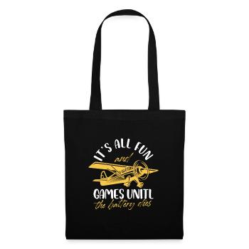 Is all fun and games until battery dies Design - Tote Bag - black - Front