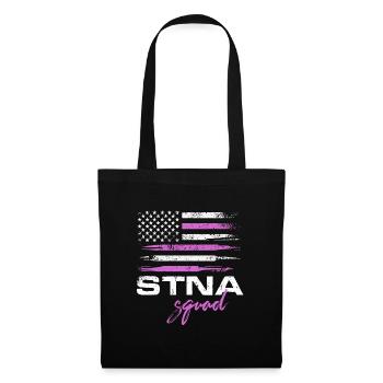 stna squad american flag Design for a nursing - Tote Bag - black - Front