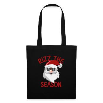 Rizz The Season Lustiger Rizz Santa Rizzler Santa - Stoffbeutel - Schwarz - Vorne