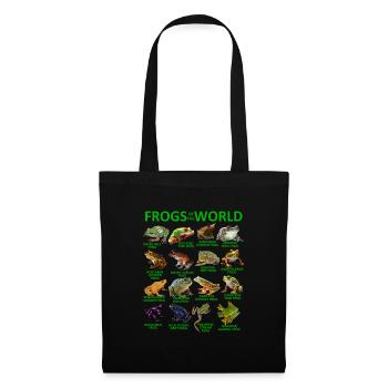 Les grenouilles du monde aiment les grenouilles, l’herpétologie pour - Sac en tissu - noir - Devant