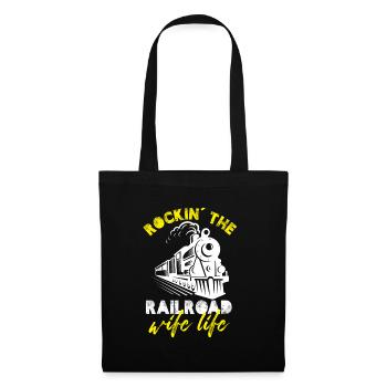 rocking the railroad wife life Design - Stoffbeutel - Schwarz - Vorne