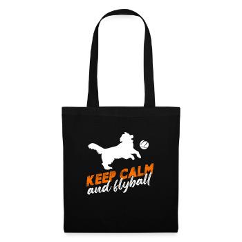 restez calme et flyball Design pour un fan de chiens - Sac en tissu - noir - Devant