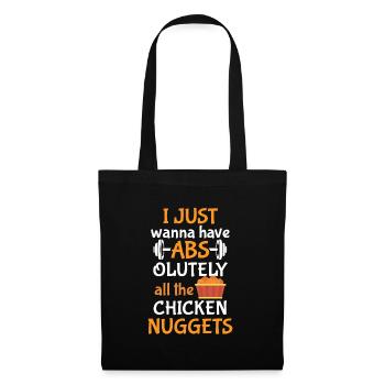 absolutely all the chicken nuggets Design - Stoffbeutel - Schwarz - Vorne