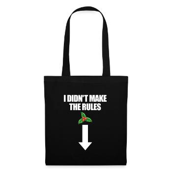 I didn't make the rules. Mistletoe- - Tote Bag - black - Front