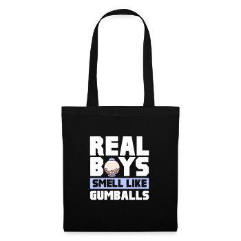 Real Boys Smell Like Gumballs Retro Chewing Gum - Stoffbeutel - Schwarz - Vorne