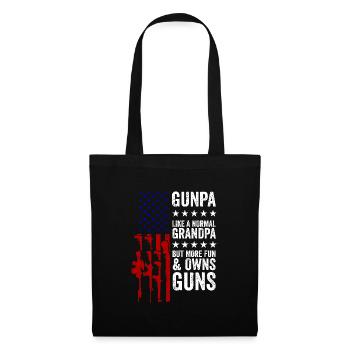 Gunpa wie ein normaler Opa, besitzt aber Waffen Gu - Stoffbeutel - Schwarz - Vorne