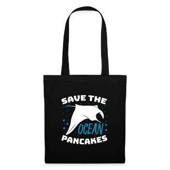 Save The Ocean Pancakes Racific Deep Sea Manta Ray - Stoffbeutel - Schwarz - Vorne