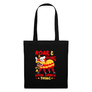 Roar Bling It’s A Lion Dance Thing Chinois Nouveau - Sac en tissu - noir - Devant