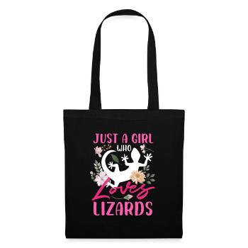 Juste une fille qui aime le design des lézards - Sac en tissu - noir - Devant