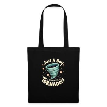 Just a boy who loves tornadoes, storm meteorologist - Tote Bag - black - Front