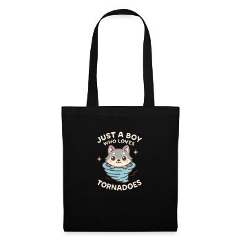Just a boy who loves tornadoes, storm meteorologist - Tote Bag - black - Front