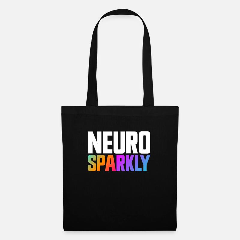Neuro Sparkly Neurodiversität Autismus Bewusstsein - Stoffbeutel - Schwarz