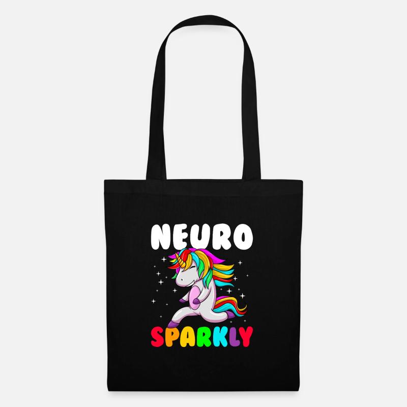 Neuro Sparkly Neurodiversität Autismus Bewusstsein - Stoffbeutel - Schwarz