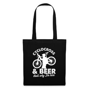 Cyclocross & Beer Enthusiast Design - Tote Bag - black - Front