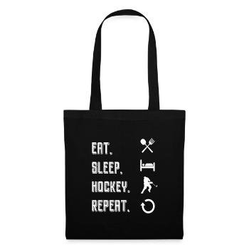 Eat Sleep Hockey Repeat Ice Hockey Gift Idea - Tote Bag - black - Front