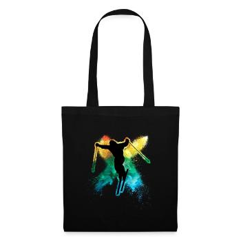 cool freeski vacances d’hiver ski coloré - Sac en tissu - noir - Devant