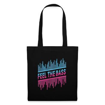 Feel the Bass DJ Techno House Dance Music - Tote Bag - black - Front