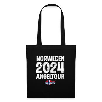 Norwegen Angeltour 2024 - Stoffbeutel - Schwarz - Vorne