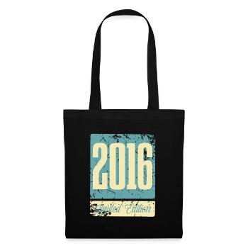 2016 Anniversaire de naissance Année de naissance - Sac en tissu - noir - Devant