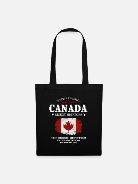 Kanada - Maple Leaf - Canada - Stoffbeutel - Schwarz