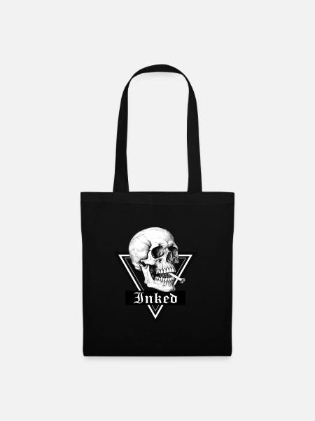 Inked Skull Tattoo - Stoffbeutel - Schwarz