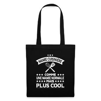 Mamie cuisinière comme une mamie normale plus cool - Sac en tissu - noir - Devant