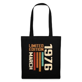 March 1976 Birthday 1976 Retro 1976 March - Tote Bag - black - Front