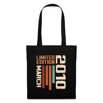 March 2010 Anniversary 2010 Retro 2010 March - Tote Bag - black - Front