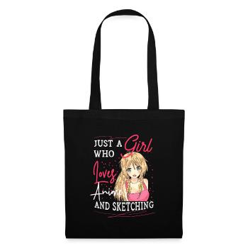 Just A Girl Who Loves Anime And Sketching - Tote Bag - black - Front