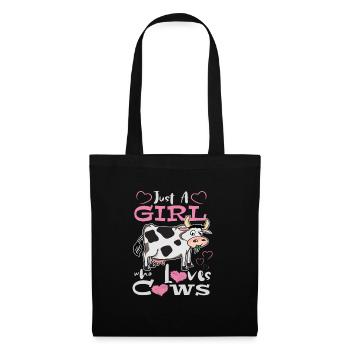 Just A Girl Who Loves Cows Cow Lover - Tote Bag - black - Front
