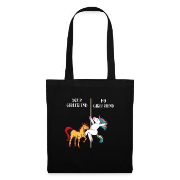Danseur Licorne Pole Danse Danse Idée cadeau - Sac en tissu - noir - Devant
